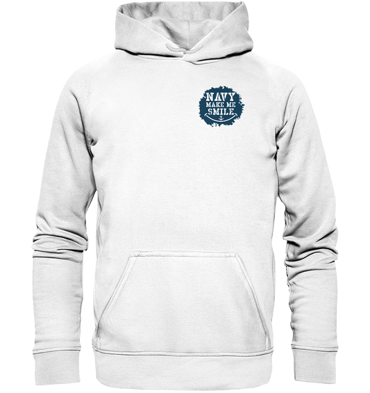Navy make me smile - Basic Unisex Hoodie