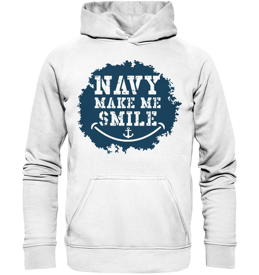 Navy make me smile - Basic Unisex Hoodie