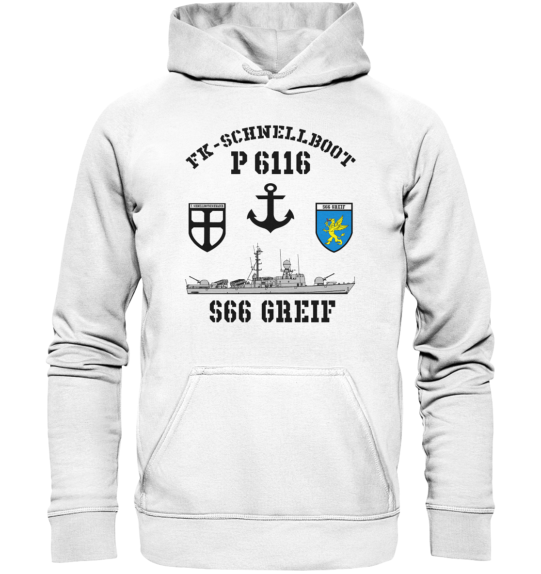 FK-Schnellboot P6116 GREIF 7.SG Anker - Basic Unisex Hoodie