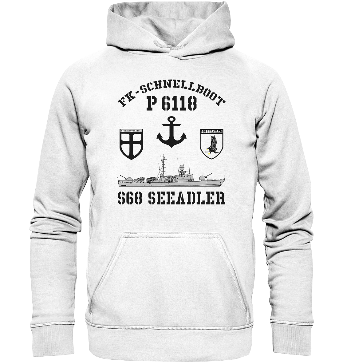 FK-Schnellboot P6118 SEEADLER 7.SG Anker  - Basic Unisex Hoodie