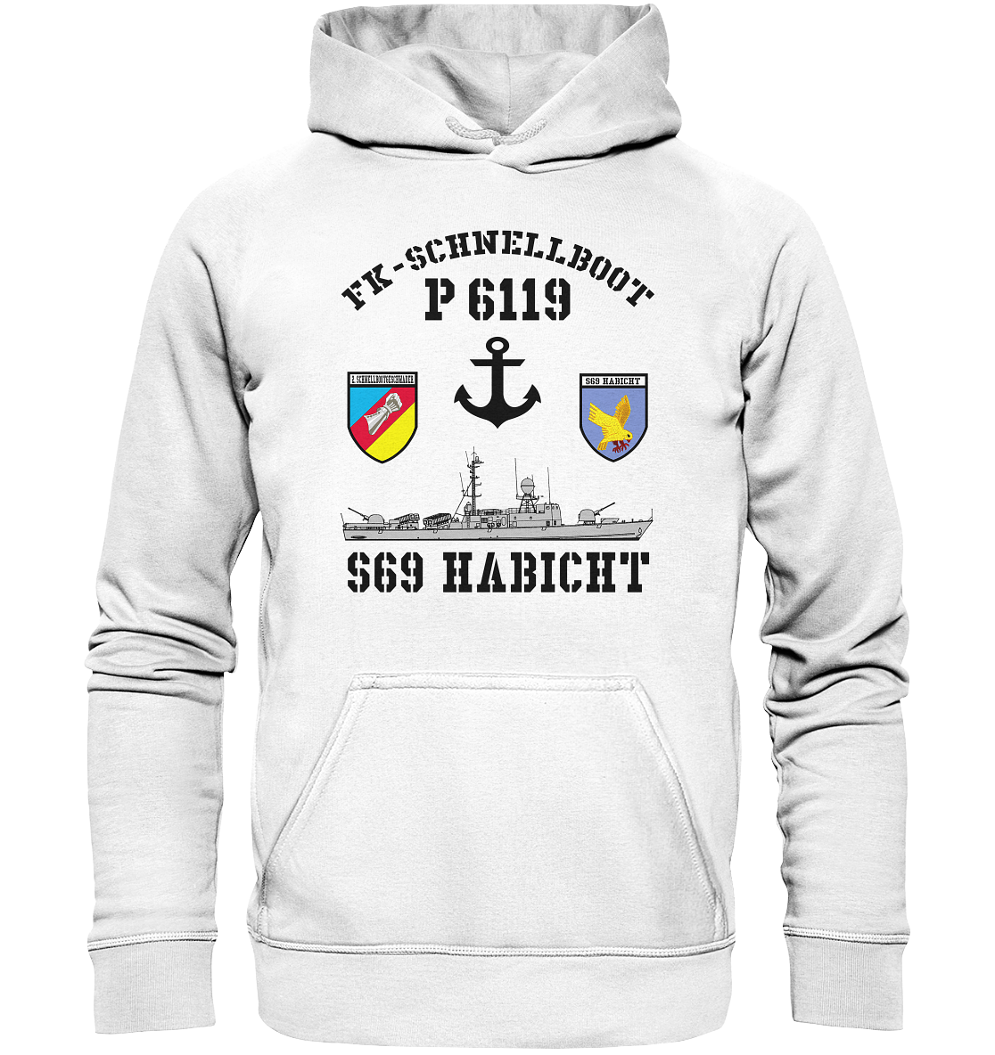 FK-Schnellboot P6119 HABICHT 2.SG Anker  - Basic Unisex Hoodie