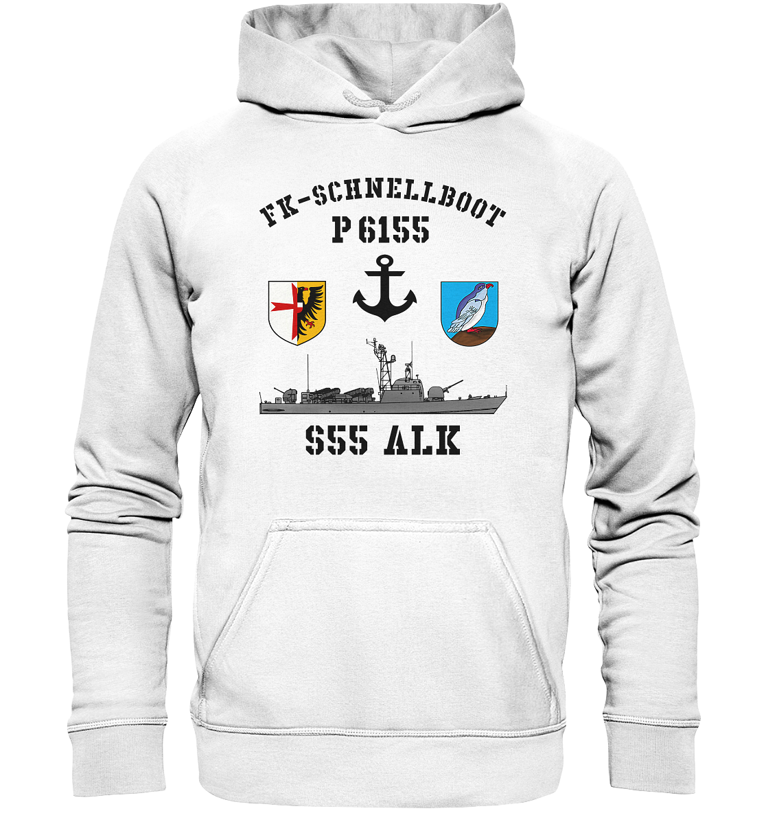 FK-Schnellboot P6155 ALK Anker - Basic Unisex Hoodie