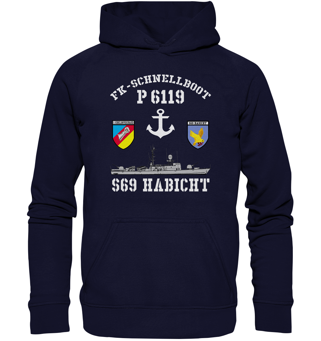 FK-Schnellboot P6119 HABICHT 2.SG Anker  - Basic Unisex Hoodie XL