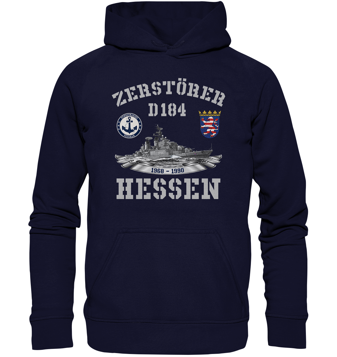 Zerstörer D184 HESSEN Bundesmarine Veteran - Basic Unisex Hoodie XL