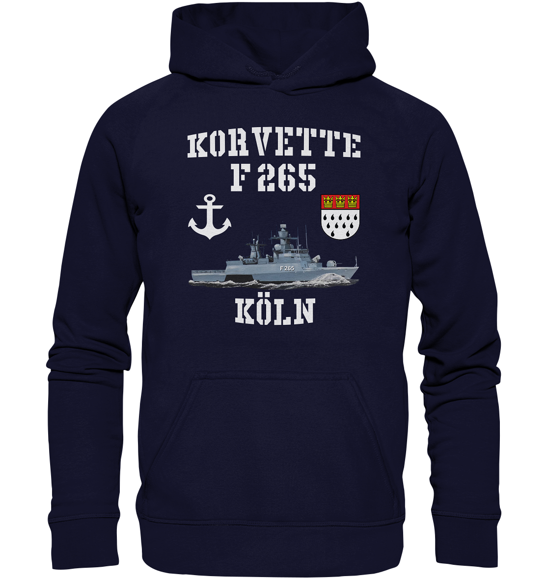 Korvette F265 KÖLN Anker - Basic Unisex Hoodie XL