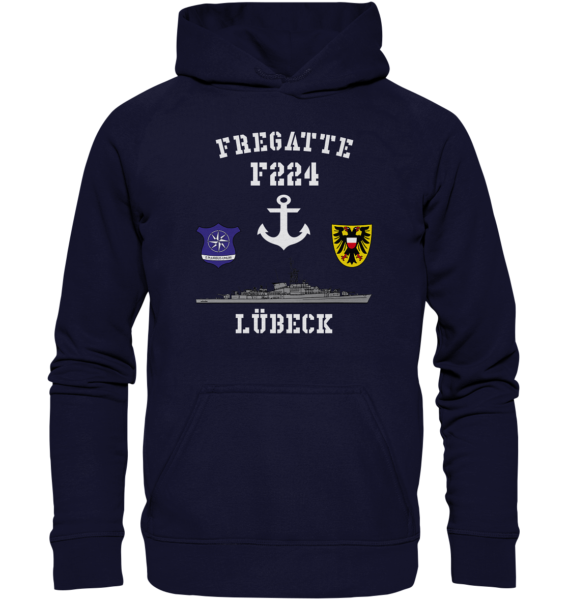 Fregatte F224 LÜBECK Anker   - Basic Unisex Hoodie XL