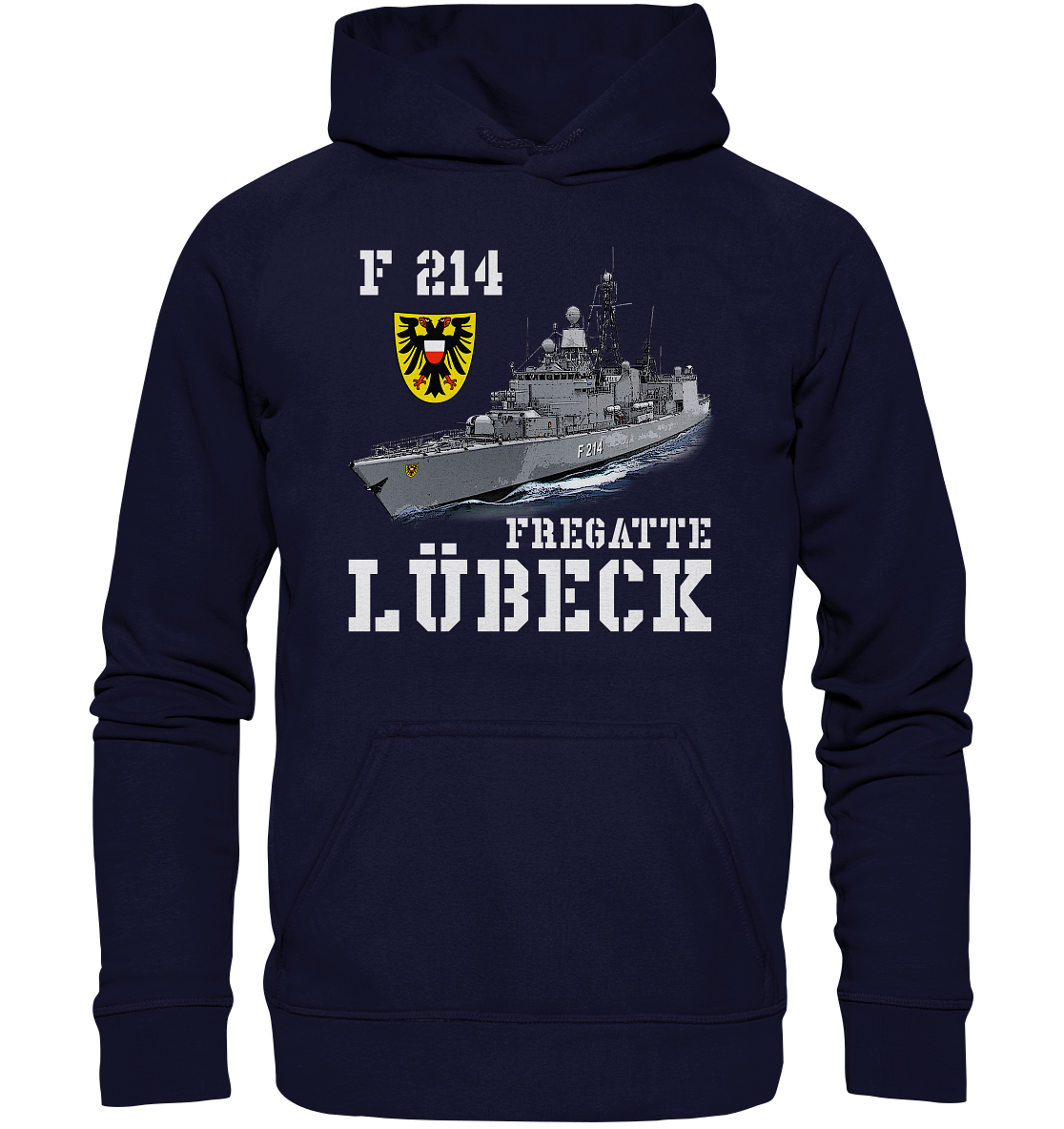 F214 Fregatte LÜBECK - Basic Unisex Hoodie XL