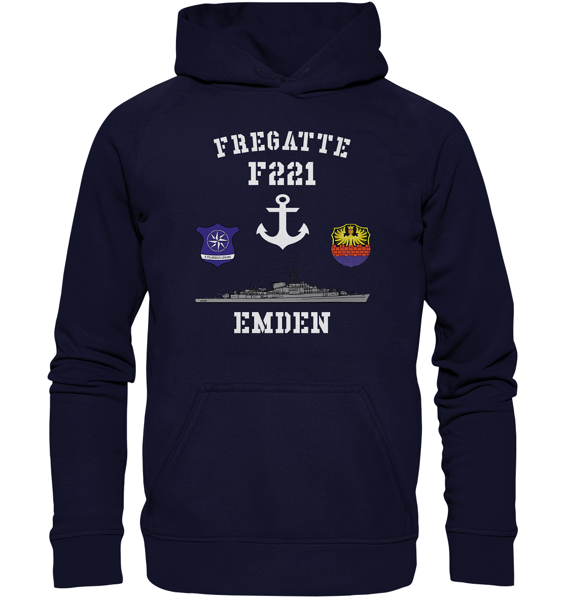 Fregatte F221 EMDEN Anker  - Basic Unisex Hoodie XL