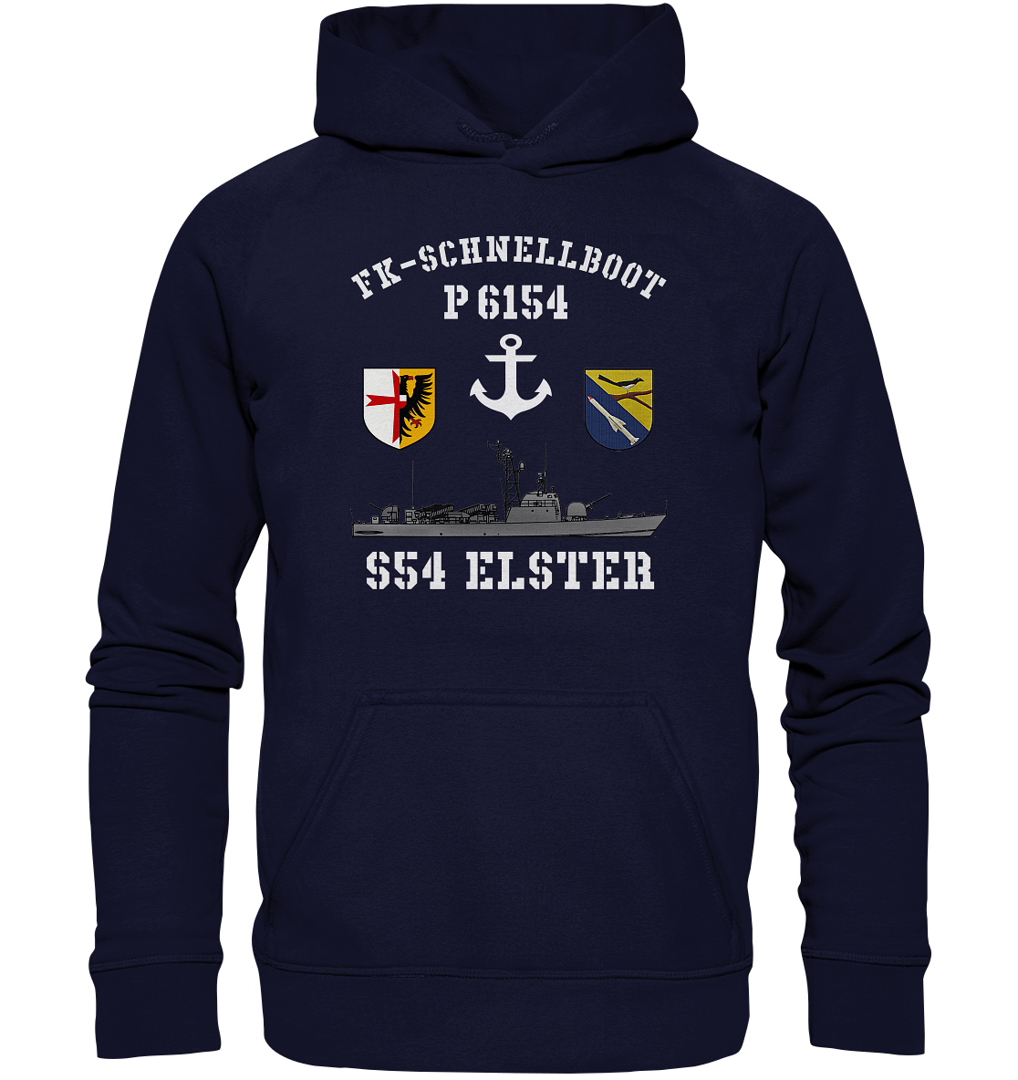 FK-Schnellboot P6154 ELSTER Anker - Basic Unisex Hoodie XL