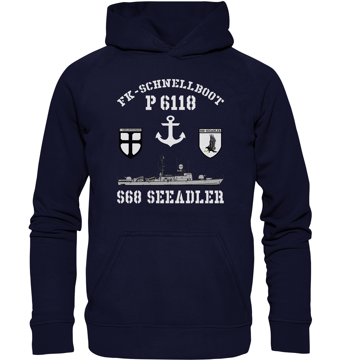 FK-Schnellboot P6118 SEEADLER 7.SG Anker  - Basic Unisex Hoodie XL