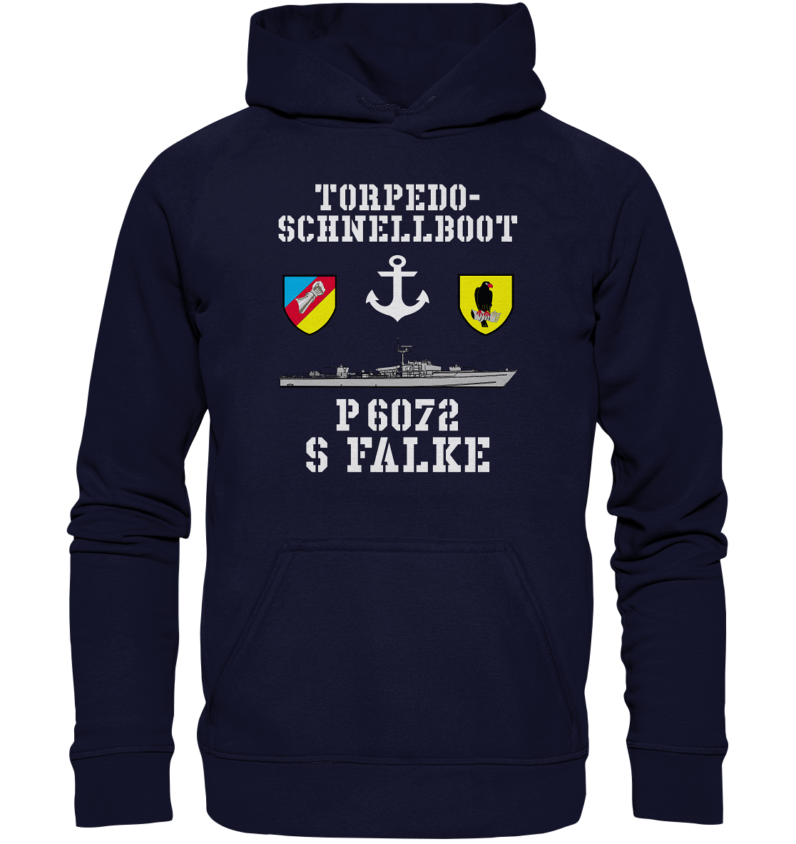 Torpedo-Schnellboot P6072 FALKE Anker - Basic Unisex Hoodie XL