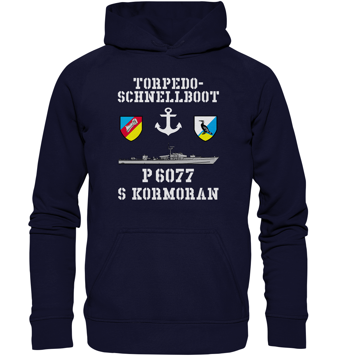 Torpedo-Schnellboot P6077 KORMORAN Anker - Basic Unisex Hoodie XL
