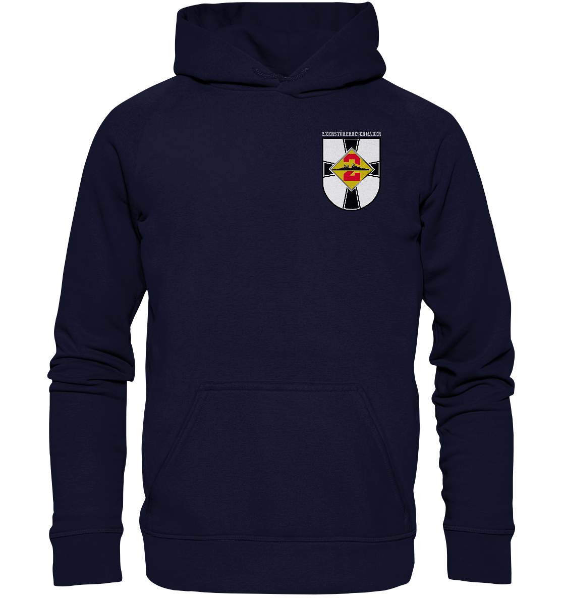 2. ZG Zerstörer D184 HESSEN; beidseitiger Druck - Basic Unisex Hoodie XL
