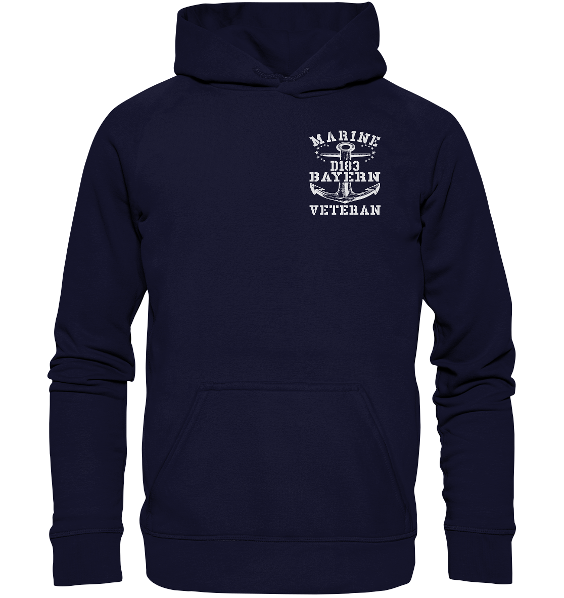 D183 Zerstörer BAYERN Marine Veteran Brustlogo - Basic Unisex Hoodie XL