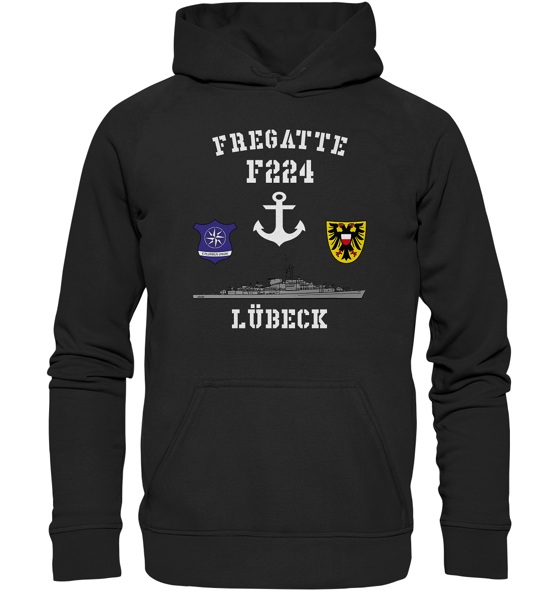 Fregatte F224 LÜBECK Anker   - Basic Unisex Hoodie XL