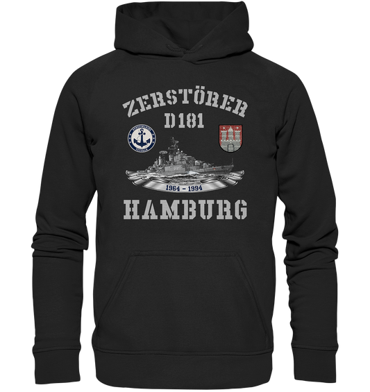 Zerstörer D181 HAMBURG Bundesmarine Veteran - Basic Unisex Hoodie XL