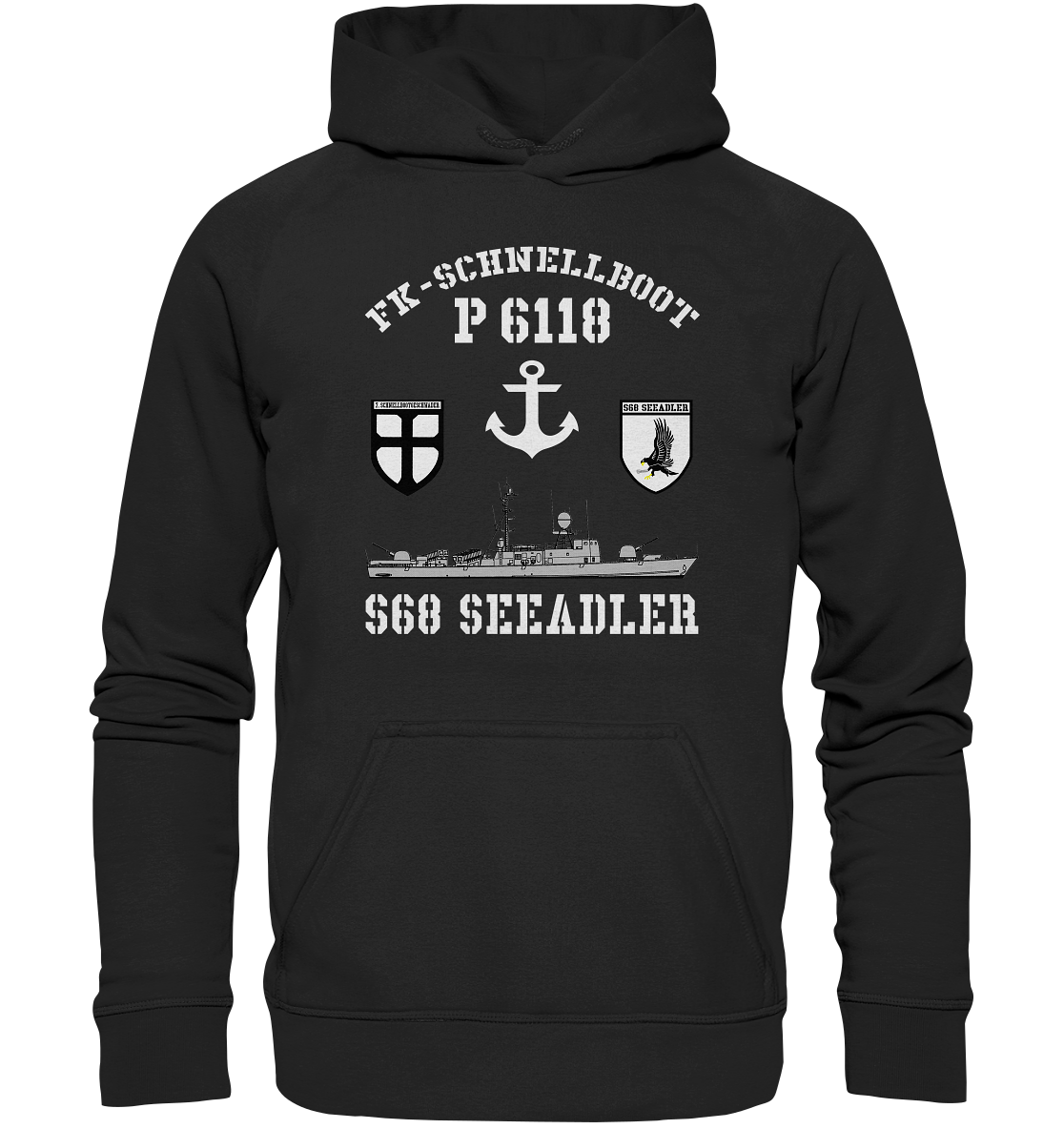 FK-Schnellboot P6118 SEEADLER 7.SG Anker  - Basic Unisex Hoodie XL