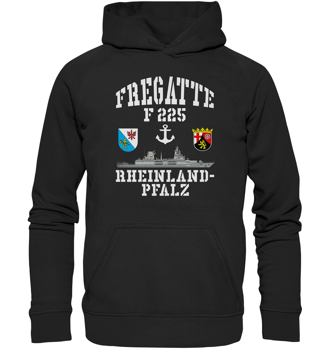 Fregatte F225 RHEINLAND-PFALZ Anker - Basic Unisex Hoodie XL