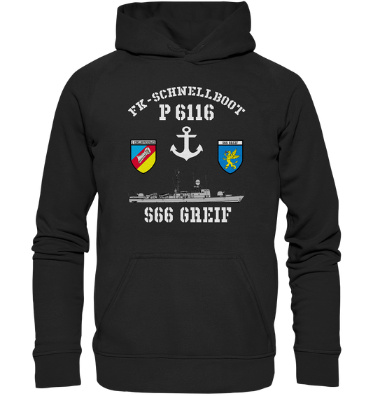 FK-Schnellboot P6116 GREIF 2.SG Anker  - Basic Unisex Hoodie XL