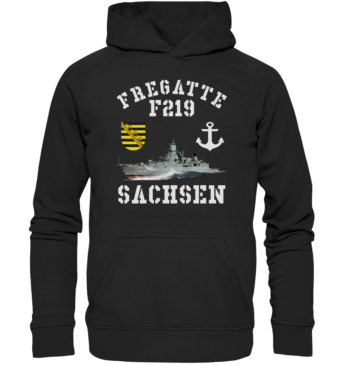 Fregatte F219 SACHSEN Anker - Basic Unisex Hoodie XL