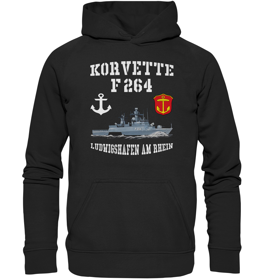 Korvette F264 LUDWIGSHAFEN AM RHEIN Anker - Basic Unisex Hoodie XL