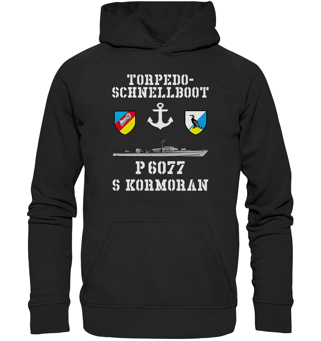 Torpedo-Schnellboot P6077 KORMORAN Anker - Basic Unisex Hoodie XL