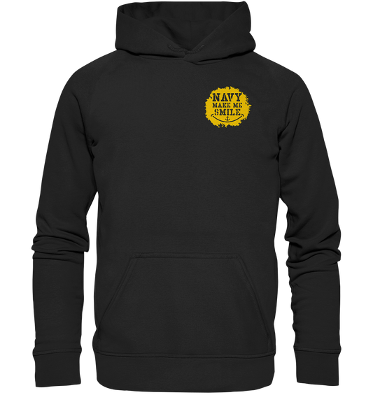 Navy make me smile - Basic Unisex Hoodie XL