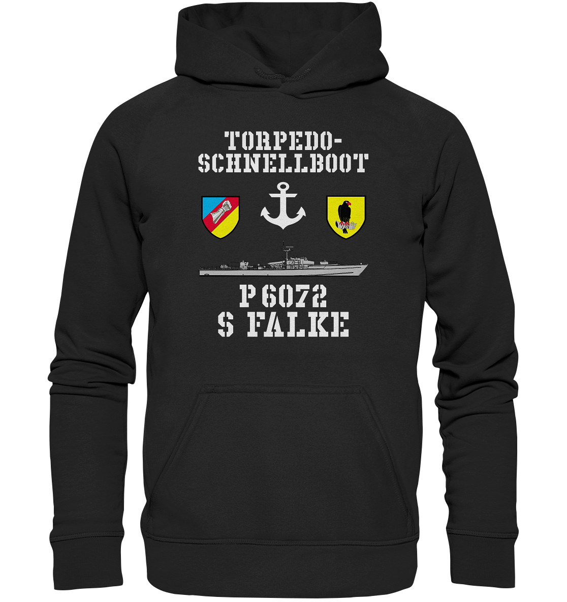 Torpedo-Schnellboot P6072 FALKE Anker - Basic Unisex Hoodie XL