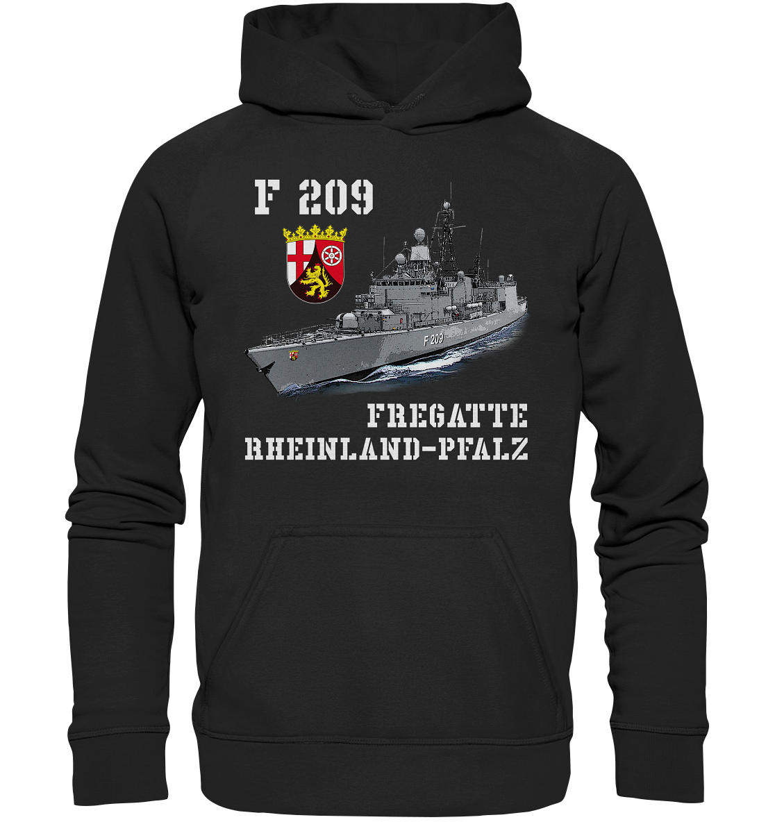 F209 Fregatte RHEINLAND-PFALZ - Basic Unisex Hoodie XL