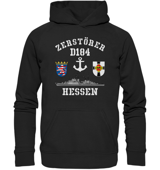 Zerstörer D184 HESSEN Anker - Basic Unisex Hoodie XL