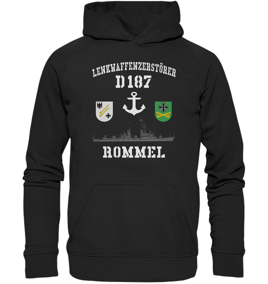 Lenkwaffenzerstörer D187 ROMMEL Anker - Basic Unisex Hoodie XL