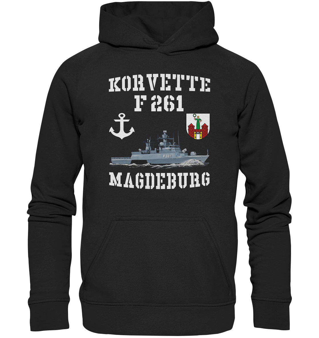Korvette F261 MAGDEBURG Anker - Basic Unisex Hoodie XL