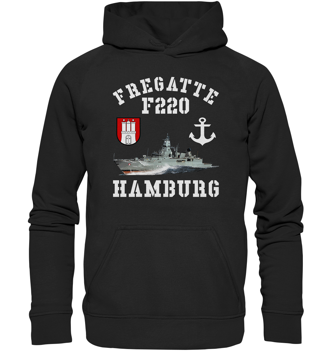 Fregatte F220 HAMBURG Anker - Basic Unisex Hoodie XL