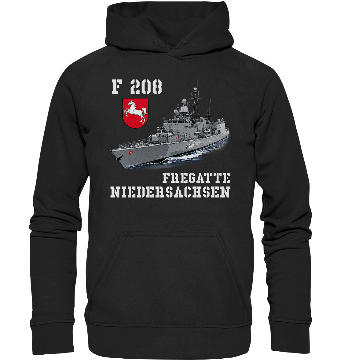 F208 Fregatte NIEDERSACHSEN - Basic Unisex Hoodie XL