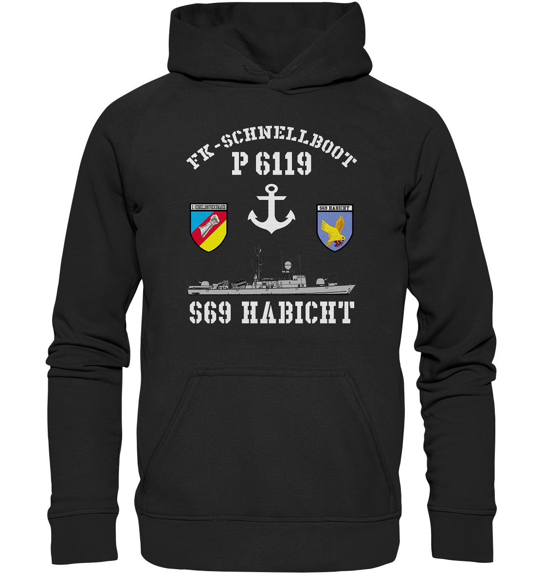 FK-Schnellboot P6119 HABICHT 2.SG Anker  - Basic Unisex Hoodie XL