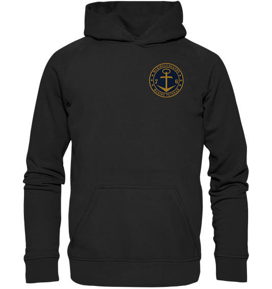MARINESICHERUNG 76er Marine Veteran Brustlogo - Basic Unisex Hoodie XL