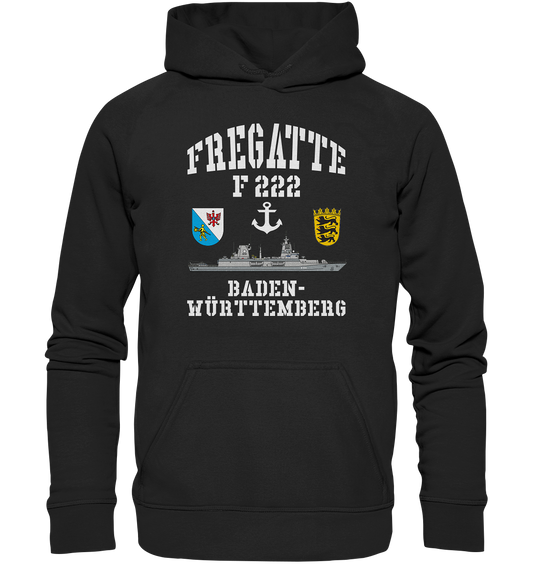 Fregatte F222 BADEN-WÜRTTEMBERG Anker - Basic Unisex Hoodie XL