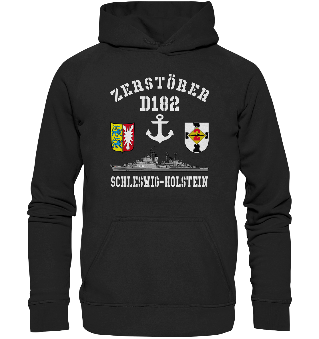 Zerstörer D182 SCHLESWIG-HOLSTEIN Anker - Basic Unisex Hoodie XL