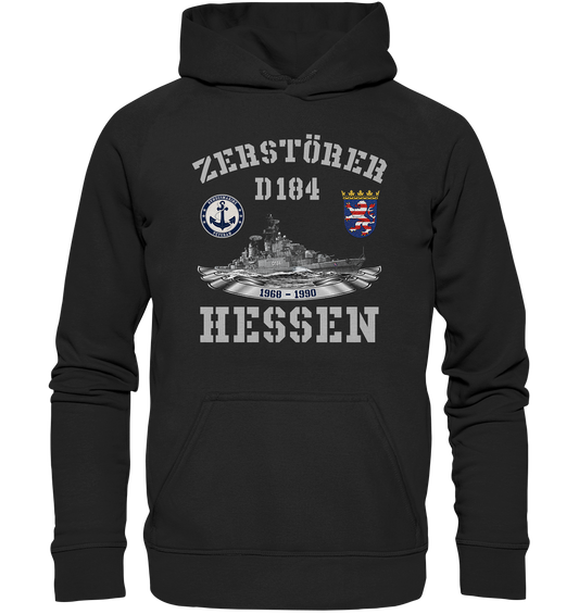 Zerstörer D184 HESSEN Bundesmarine Veteran - Basic Unisex Hoodie XL