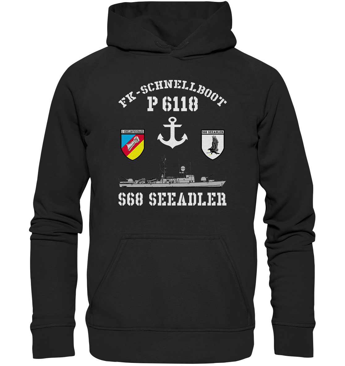 FK-Schnellboot P6118 SEEADLER 2.SG Anker  - Basic Unisex Hoodie XL
