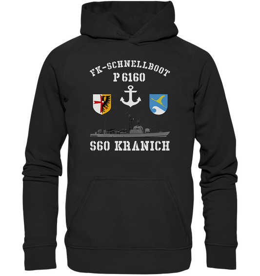 FK-Schnellboot P6160 KRANICH Anker - Basic Unisex Hoodie XL