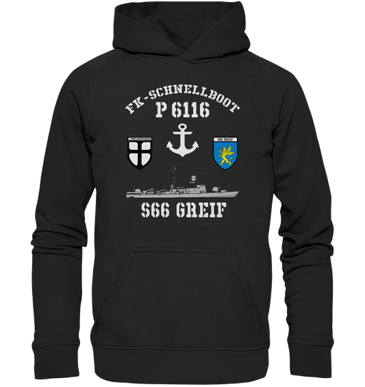 FK-Schnellboot P6116 GREIF 7.SG Anker - Basic Unisex Hoodie XL