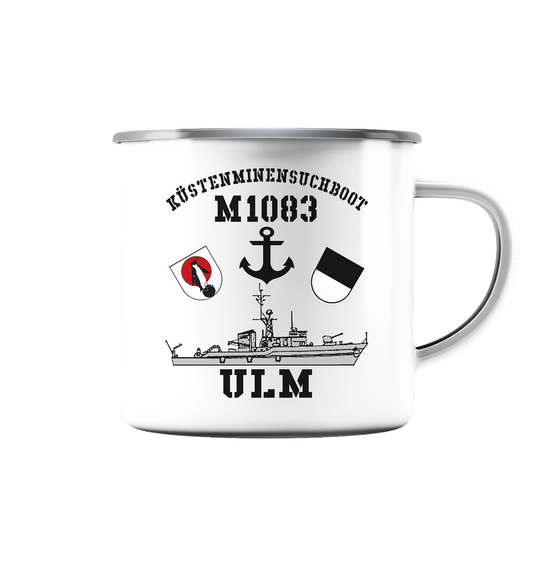 KM-Boot M1083 ULM Anker - Emaille Tasse (Silber)