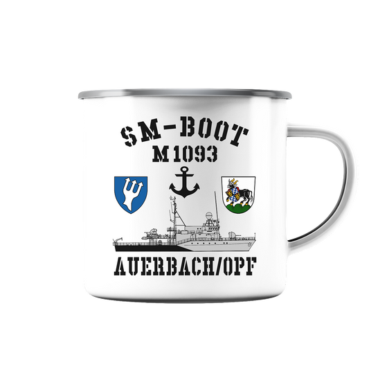 SM-Boot M1093 AUERBACH/OPF Anker - Emaille Tasse (Silber)