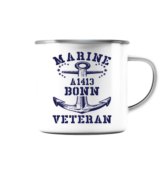 EGV A1413 BONN Marine Veteran - Emaille Tasse (Silber)