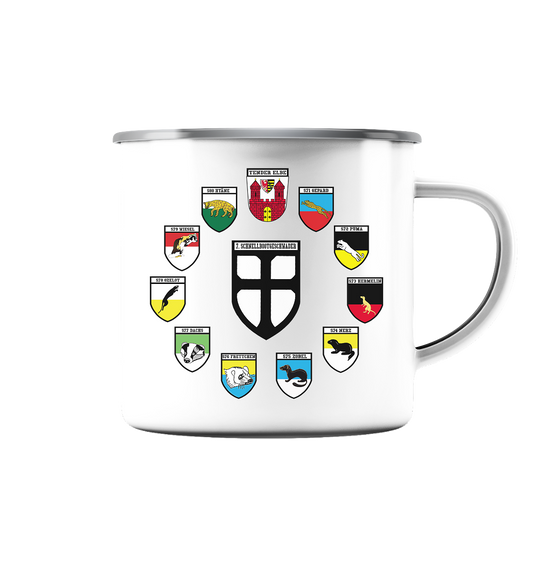 Alle Wappen 7. Schnellbootgeschwader bis Oktober 1999 - Emaille Tasse (Silber)