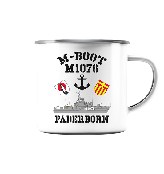 M-Boot M1076 PADERBORN Anker (HL) - Emaille Tasse (Silber)