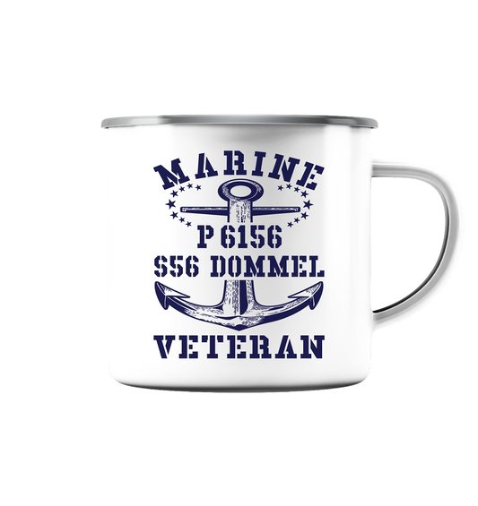 P6156 S56 DOMMEL Marine Veteran - Emaille Tasse (Silber)