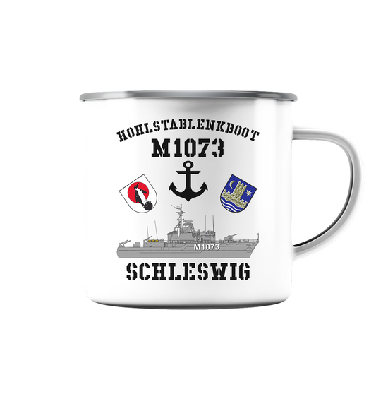 M1073 HL-Boot SCHLESWIG - Emaille Tasse (Silber)