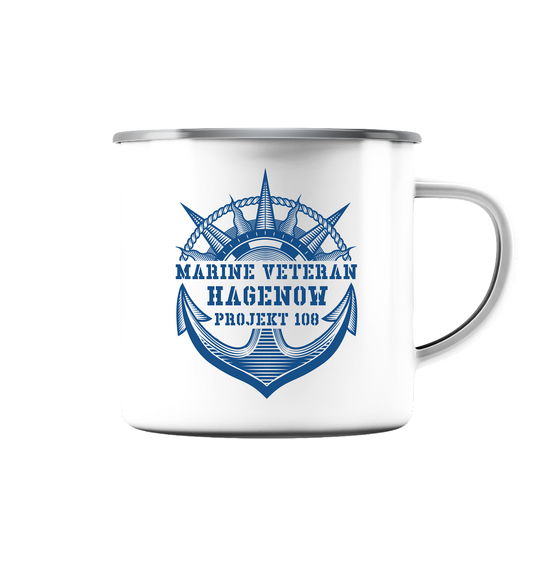 Projekt 108 HAGENOW Marine Veteran  - Emaille Tasse (Silber)